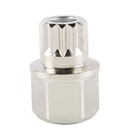 Enwye Autorad-Sicherheits-Radmuttern-Steckschlüsselkopf für 5er/3er/1er-Serie X1 X3 X5 X6 30 13PT Chrom-Molybdän-Stahl, verchromt