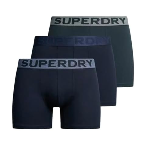 Superdry Men's Eclipse Navy Boxer Shorts Triple Pack Cover