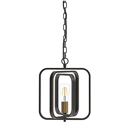 Plafonnier industriel noir E27 en métal de qualité supérieure pour salon