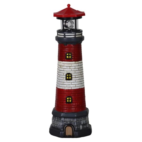Ruiqas Solarbetriebene Leuchtturm Wasserdicht mit Rotierenden...