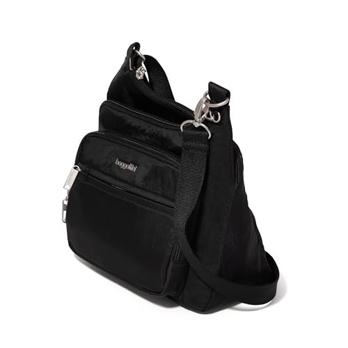 Image of Baggallini Securtex Anti-theft Crossover Crossbody Bag 11 inchw X 8.5 inchh, Rfid, Built-in Wallet, Locking Zippers