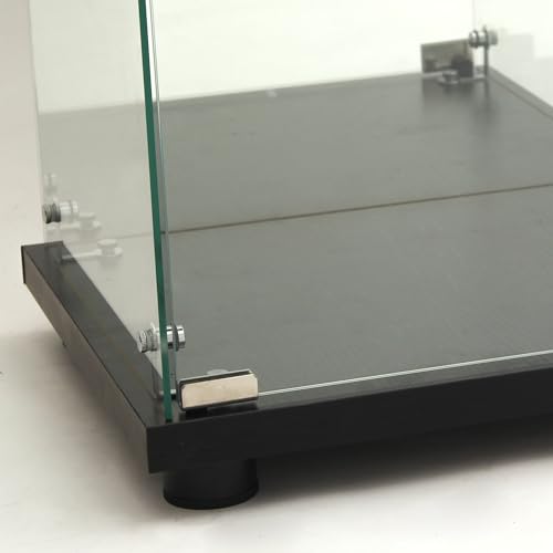 Miniatura 8 de Brilverde Vitrina De Cristal 2 Capas, Moderna Vitrina Vidrio Templado, Transparente, A Prueba De Polvo, Armario Salón Oficina, 43,5 X 36,5 X 86 Cm Negro