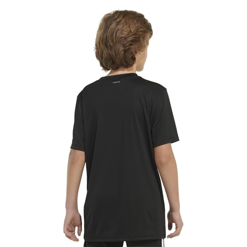 Image of adidas Boys Short Sleeve Aeroready Performance Logo Tee T-Shirt