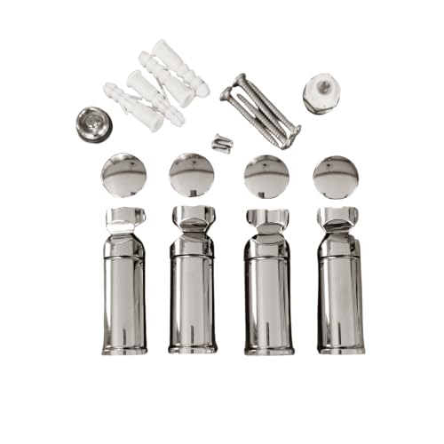 Fixations pour radiateur sèche-Serviette, Support Universel pour seche Serviette, Convient pour Tout radiateur SDB Droit ou courbé… (Blanc) (Blanc) (Chrome)