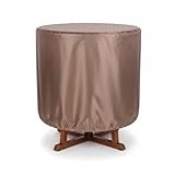 HUHJYUGE Funda Impermeable para Muebles Redondos, Protección Completa contra el Clima, Cubierta de Mesa Resistente a la Lluvia y los Rayos UV, con Cuerda para Ajustar Perfectamente