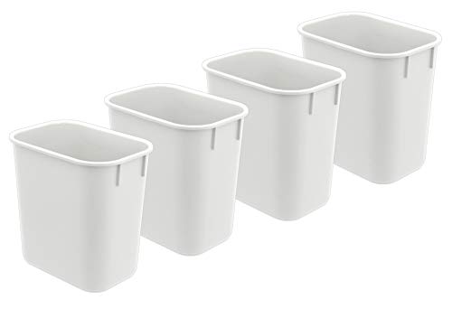 Acrimet Wastebasket 13QT 4 - Pack White Color