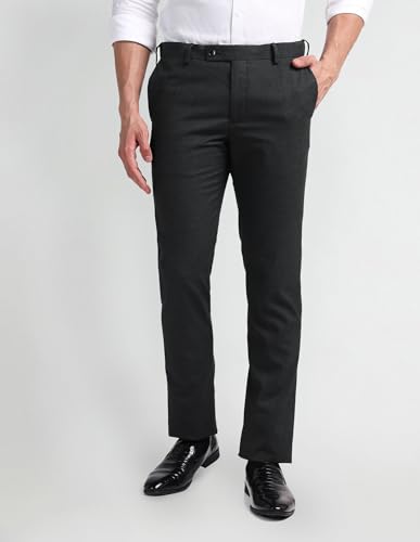 Image of Arrow Heathered Slim Trousers