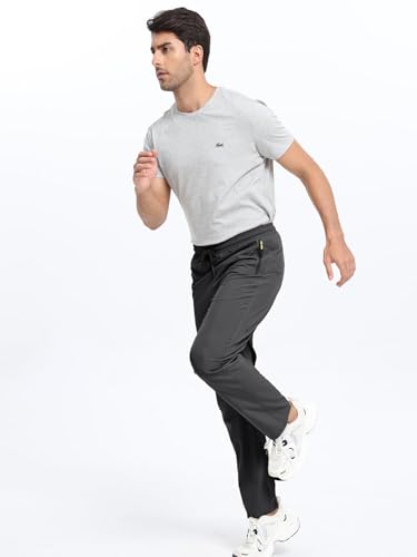 Image of Men's Lightweight Hiking Pants Elastic Waist Water Resistant Quick-Dry Sweatpants for Running Traveling Outdoor Work