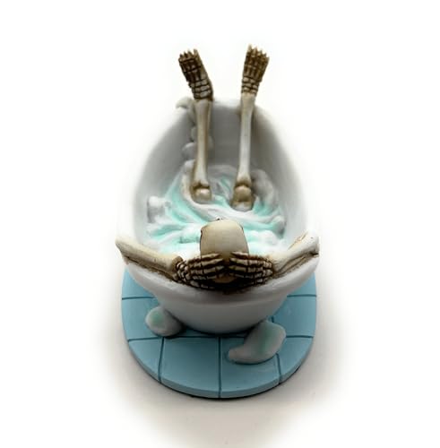Figura Esqueleto en Bañera Decorativa de Resina miniatura 5