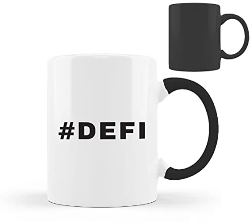 Hashtag DEFI Descentralized Finance Magic - Taza de café (cerámica, 330 ml)