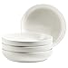 MÄSER 931922 Serie Finaro, Suppenteller Set für 4 Personen in Gastronomie-Qualität, randloses modernes Design, große tiefe Teller in Weiß, Durable Porzellan