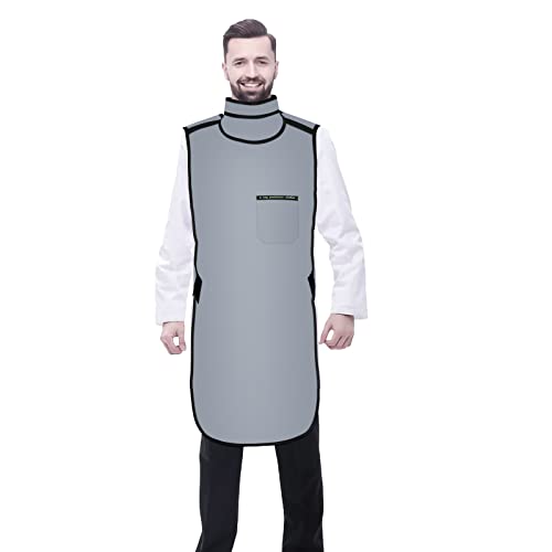 Image of 0.5mmPb Lead Apron with Thyroid Shield Collar - Xray Apron Lead Apron for X-Rays(Grey)