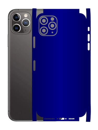 Image of AtOdds - Full Body Back Screen Guard Protector Film - Lamination Wrap Skin Sticker for iPhone 11 Pro Max | Scratchproof Matte Finish (Design - Cobalt Blue)