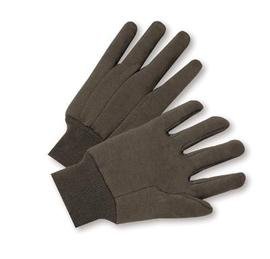 Radnor Glove Jersey Large Brown 10 Ounce Premium 100% Cotton With Knitwrist -1 Dozen Pairs