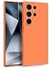 Produktbild MyGadget Hülle für Samsung Galaxy S25 Ultra - Zweilagige Handyhülle mit Kameraschutz - Cover mit Innenfutter & Silikon außen - Orange
