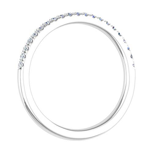 14K Gold Half Eternity Diamond Wedding Band Ring for Women (0.15 Carat) (SI1-SI2 Clarity)2