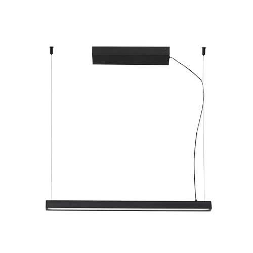 Image of Faro Vico 60cm Black Pendant Lamp with Surface Canopy