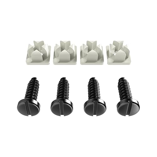 Rightcar Solutions License Plate Screws Stainless Steel License Plate Fasteners for License Plates, Rattle-Proof Screws - Universal Screws, Matte Black