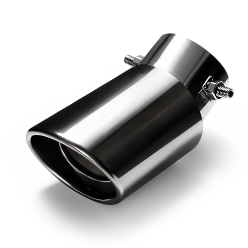 Dsycar Universal 1.5-2.25 inch Curved Exhaust Tips, Bolt On Design Exhaust Tips for 1.5