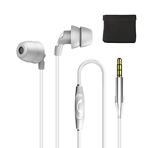 Sleep Earphone ,Gift Bag,Sleeping Earphone Unique Total Soft Silicone Perfect for Insomnia, Side Sleeper, Noise Isolating Ear Plugs Sleep Earbuds Headphones, Air Travel,Snoring, Relaxation (White)