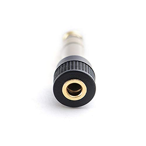 Mobestech 5 Pcs Cobre banhado a ouro 6,5 mm Macho para 3,5 mm Fêmea Conector de Áudio Microfone Adap