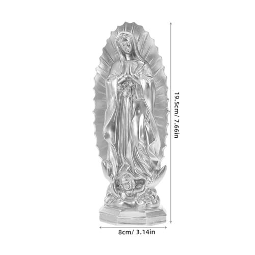 Estatua Virgen María 19.5x7.98x6.39 cm Decoración miniatura 2