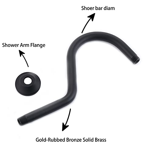 Drettyer 9Inch Round Antique Rain Shower Head Replacement, Matte Black Stainless Steel Wall Mount High Pressure Rainfall Waterfall Showerhead Vintage With Swivel Ball #TOP3