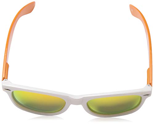 NCAA Tennessee Volunteers TENN-2 White Front Temple, Orange Lens Sunglasses, One Size, White4