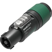 Neutrik NL4FXX-W-L SpeakON 10-16 mm XX Series 4 Pole Chuck Speaker Connector Green - Large