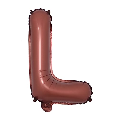 Chocolate Color Letter Number Foil balloons 1pc 16inch Alphabet Digital Inflatable Balloons Wedding birthday Party DIY Decorations (16 inch Chocolate L)