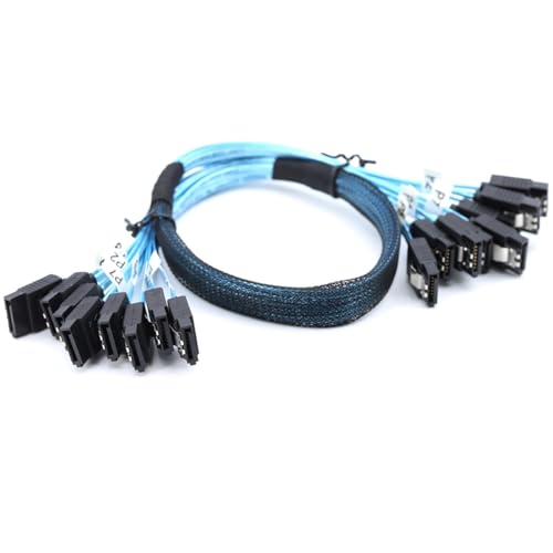 Cable 8X SATA 7Pin hembra a 8X SATA 7Pin hembra 0.5 m miniatura 6