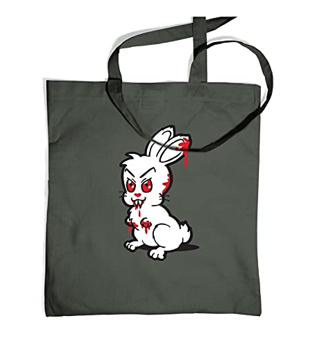 Evil Bunny Tote Bag - Graphite Grey One Size Tote Bag