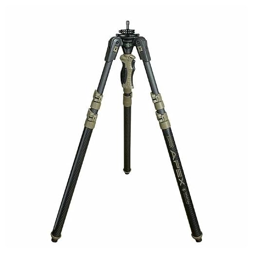 Primos Hunting Trigger Stick Apex Carbon Fiber Tripod Shooting Stick with MagnaSwitch, Lightweight and Adjustable Hunting Shooting Support with 360° Panning in Coyote Tan