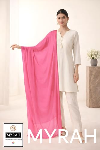 Image of MYRAH Chiffon Solid Casual Daily Use Dupatta For Women's & Girls Length - 2.50 Meter