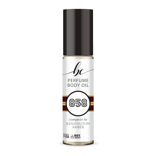 BIOCURA BC Perfume 858 Inspired by Kensington Amber For Women & Men Fragrance Body Oil Roll-On 0.3 Fl Oz/10ml