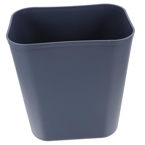 Caneca de basura rectangular gris de plástico miniatura 1