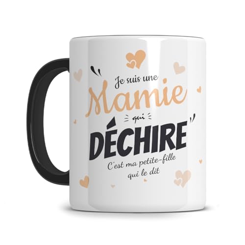 L'épicerie Chérie Mug Cadeau Fête des Grands-Mères - Je suis une MAMIE qui déchire - idee de cadeau fete des grand mere - Céramique 330ml… (Mamie)