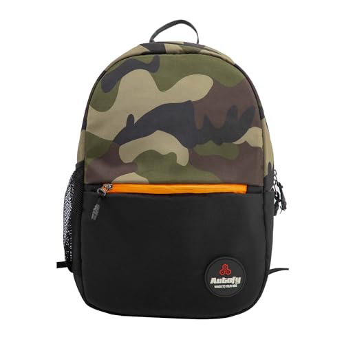 Autofy CAMO 21 Liters (Free Rain Cover) Laptop Bag Office Bag Laptop Backpack for Men Backpack for Women Bag for Men Bags for Women School Bags College Bag Travel Bag Casual Backpack (Black)