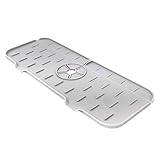 Alfombrilla absorbente de grifo para cocina | Grifo lavable | Protector contra salpicaduras de fregadero lavable, almohadillas de silicona envolventes para granja, baño, RV, alfombrilla para secar pla