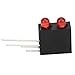 3mm Light Holder Dual Hole LED Diode Lamp, Industrial Indicator Accessories, High Temperature Plastic Base with Fire Rating 94V - 2/94V - 0, for 3mm LED Lights Protection (Red Light)