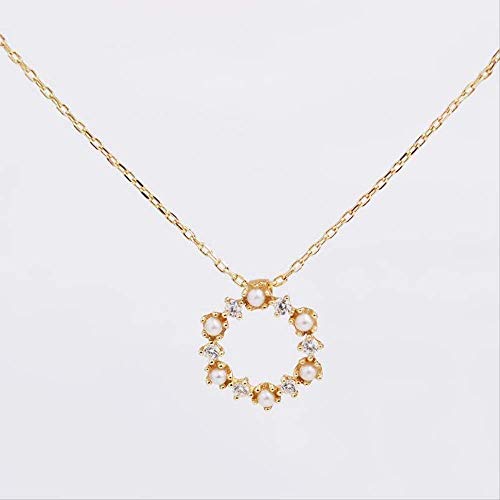 Collier rond femme S925 en argent sterling minimaliste chic