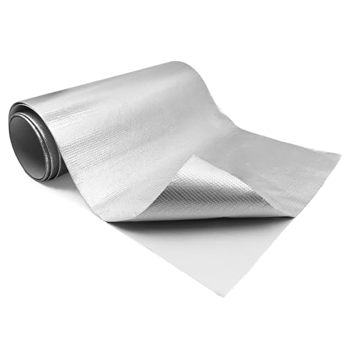 Aggsound 11.8'' X 118.1'' Aluminized Heat Shield Tape, Fiberglass Insulation