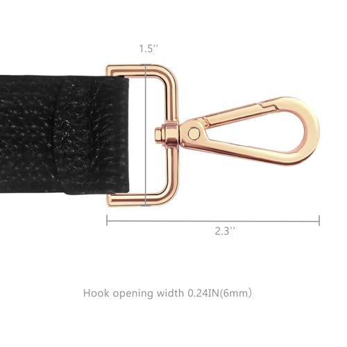 Image of 24.8 inch Leather Replacement Strap for Handbags Shoulder Bag with Metal Buckles