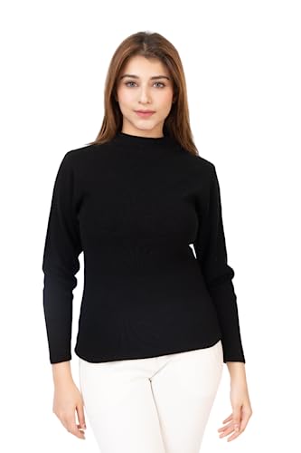 Image of TWENTY ME Winter Wear Casual Solid Acrylic Soft & Warm High Neck Skivvy for Women's