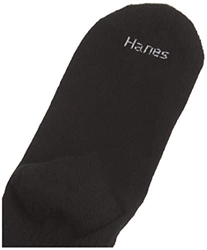 Hanes Womens Cool Comfort Toe Support Ankle Socks, 6-Pair Pack Casual Sock, Black/White Vent, 12-Aug Us #TOP4