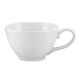 Portmeirion Sophie Conran White Jumbo Cups | Set of 4 | 20 Ounce Mugs for Coffee, Tea, and Hot Cocoa | Made from Fine Porcelain | Microwave and Dishwasher Safe