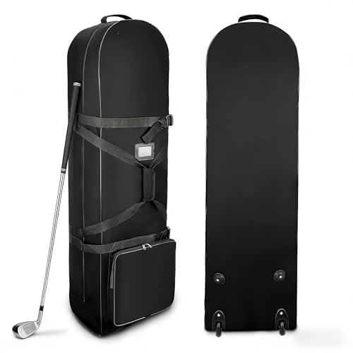 【Protezione rinforzata per le tue mazze】Questa golf borsa da viaggio con ruote è realizzata in tessuto Oxford 900D resistente e antistrappo. La parte superiore imbottita offre una protezione aggiuntiva per le mazze durante il trasporto – le tue preziose attrezzature arrivano integre a destinazione.