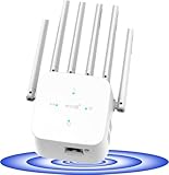 Repetidor WiFi 6 AX1800Mbps -5G Amplificador de Señal WiFi con 6 Antenas, WiFi Extender Largo Alcance hasta 1000 ㎡