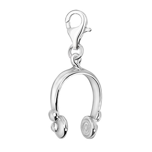 Quiges - Quiges Charm avec fermoir en argent 925 Set DJ pour bracelets, Argent sterling 925 Argent sterling 925 émail