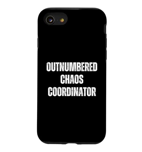 Outnumbered Chaos Coordinator Mom Life Funny Parenting �X�}�z�P�[�X iPhone SE (2020) / 7 / 8 �p